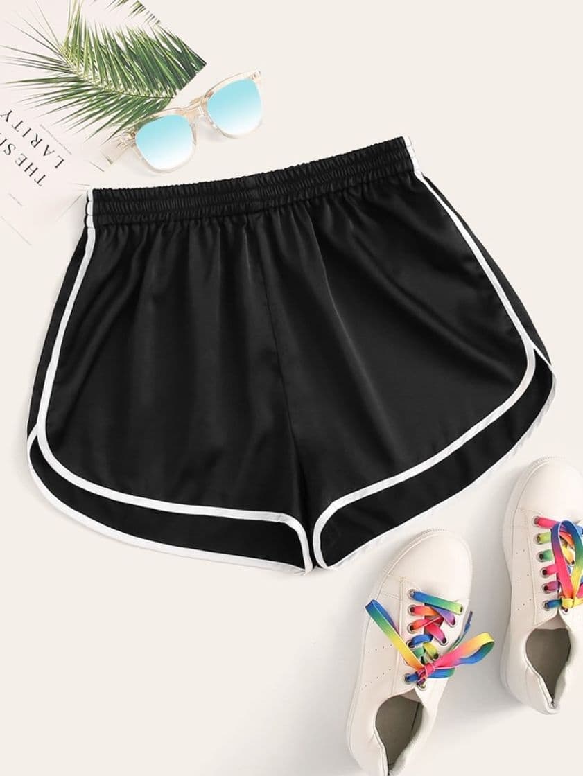 Moda SHORT SATINADO CONTRASTE