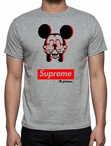 Moda The Fan Tee Camiseta de Hombre Divertidas Mickey Supreme Dope S