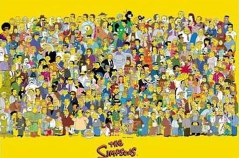 Product Posters du monde - "todos los personajes de los Simpsons characters" -