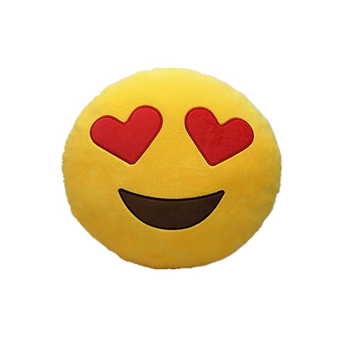 Product Emoji Emoticono Cojín Almohada Redonda Emoticon Peluche Bordado Sonriente