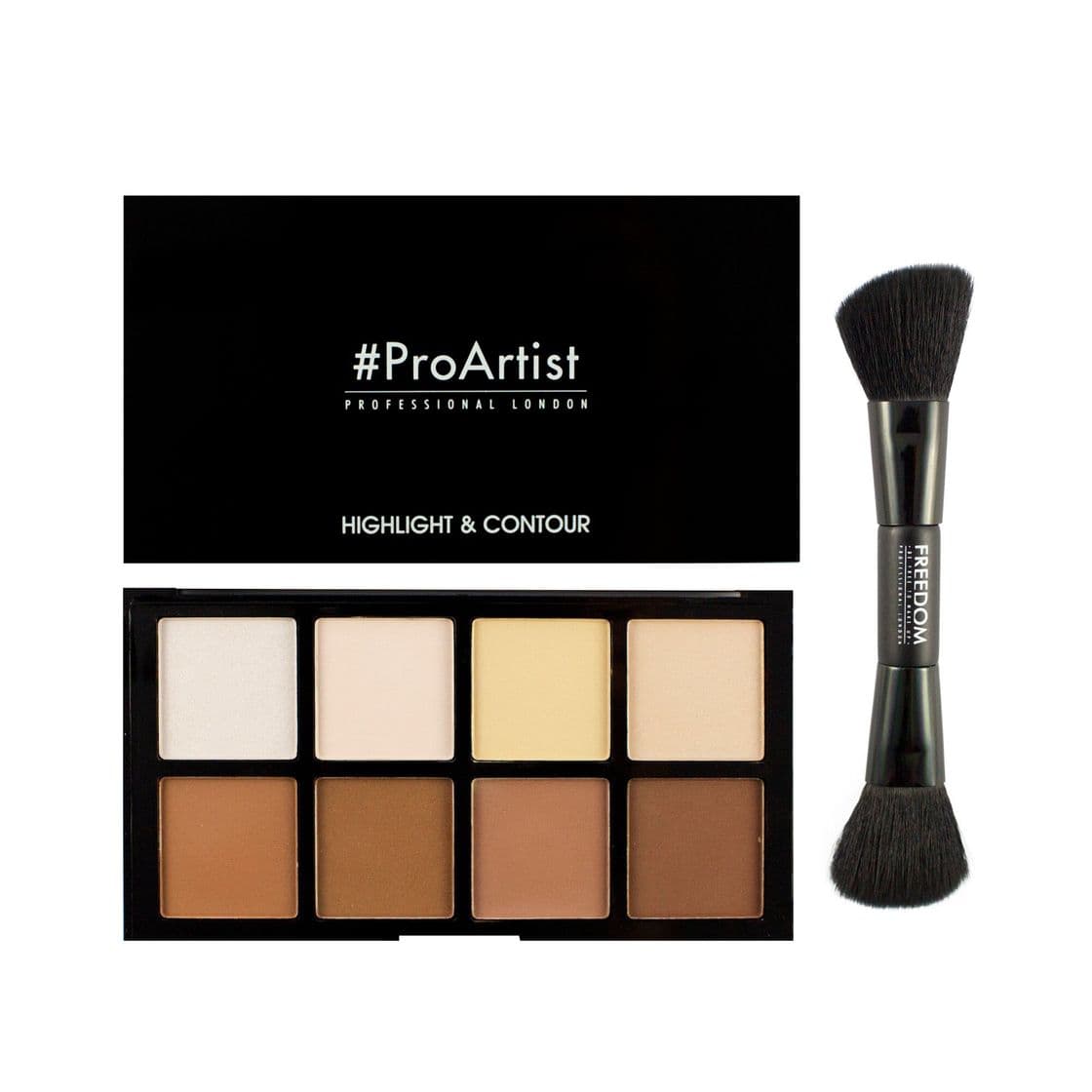 Fashion HD Highlighter & Contour Set (with double ended brush)