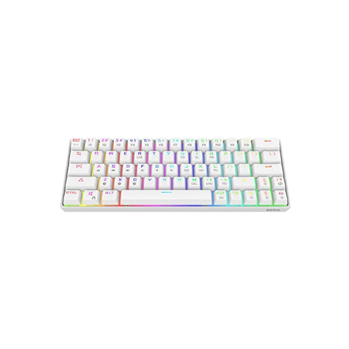 Product Teclado mecánico para Juegos 60% True RGB Retroiluminado Bluetooth 4.0 Teclado de