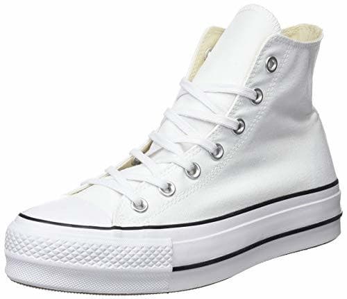 Fashion Converse Chuck Taylor CTAS Lift Hi, Zapatillas para Mujer, Negro