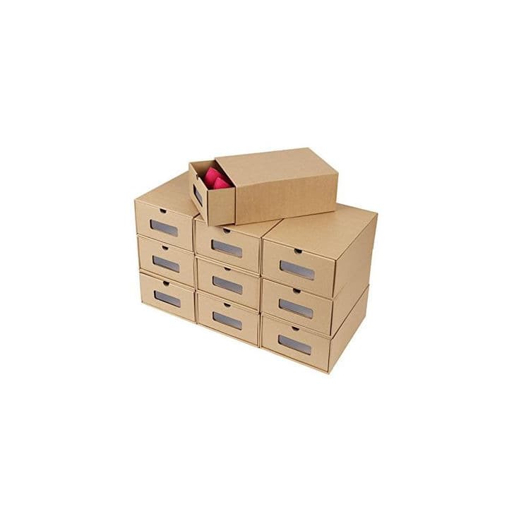 Producto FEMOR 10 Cajas de Zapatos Zapatero Cajón Transparente Plegable Apilable Caja Guardar