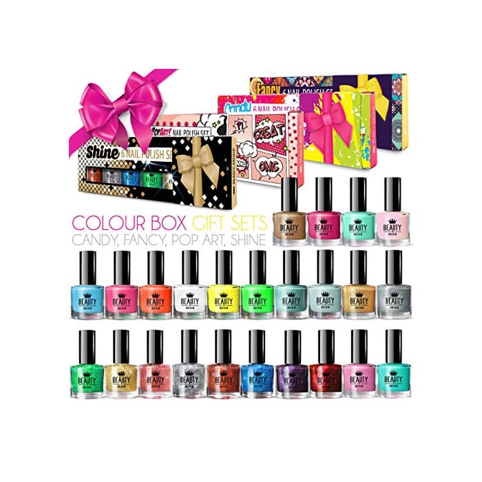 Beauty Set de 24 Esmalte de Uñas de Lujo 24 Colores Diferentes Brocado