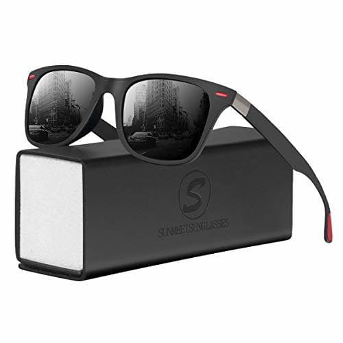 Product Sunmeet Gafas de Sol Polarizadas Hombre Mujere para Conducir Deportes100% Protección UV400