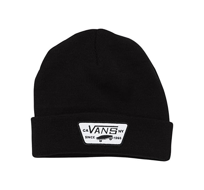 Fashion Vans Milford - Gorro para Hombre Negro Negro Talla