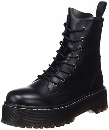 Moda COOLWAY Abby, Botas Militares para Mujer, Negro