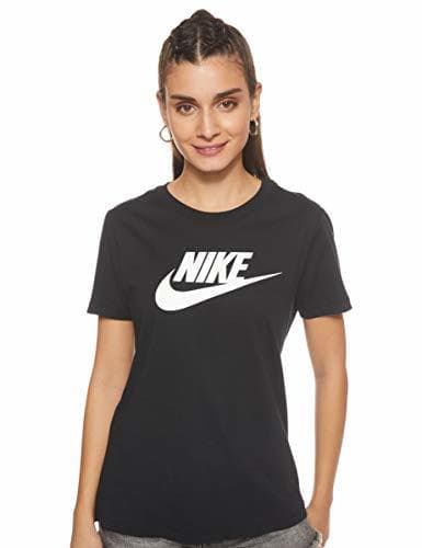 Fitness Nike W NSW tee ESSNTL Icon Futura T-Shirt, Mujer, Negro