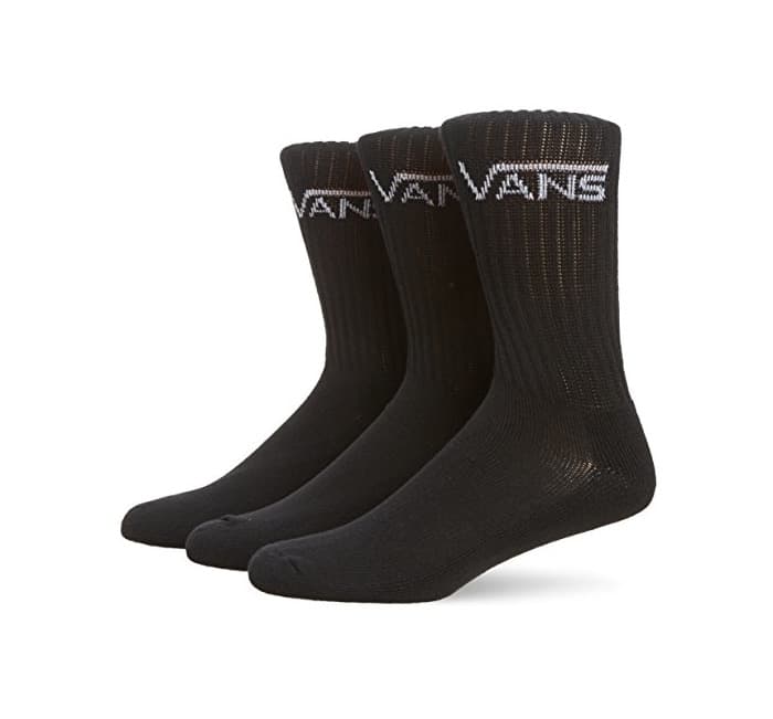 Moda Vans Herren M Classic Crew Socken, 3er Pack, schwarz