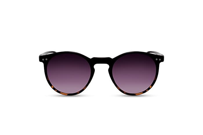 Product Cheapass Gafas de Sol Redondas Negras Marrones UV400 Vintage Retro Mujer Hombre