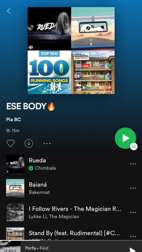 Moda Lista spotify gym