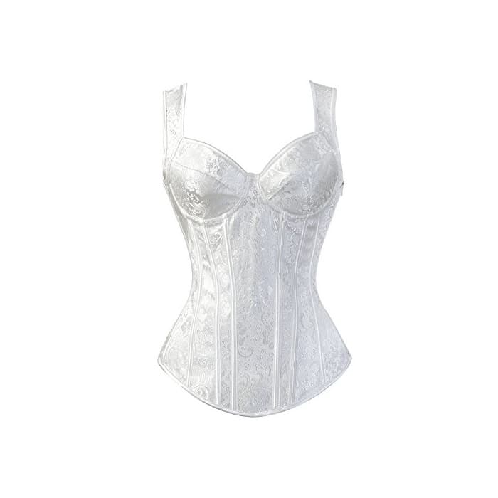 Product Grebrafan Corsés para Las Mujeres Nupcial Corset Bustiers con Tirantes Talla Grande