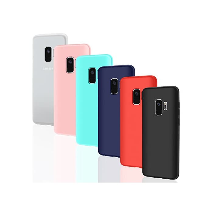 Electrónica Leathlux 6X Funda Samsung Galaxy S9, Carcasas 6 Juntas Ultra Fina Silicona