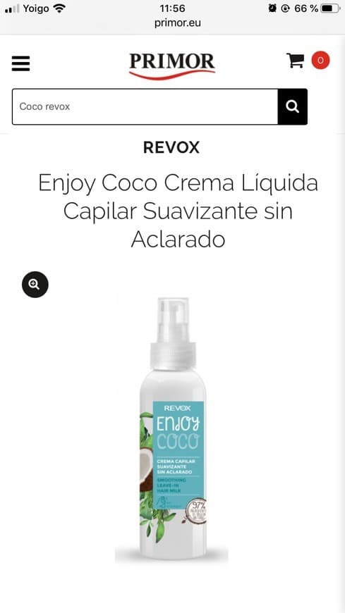 Producto Crema capilar suavizante sin aclarado