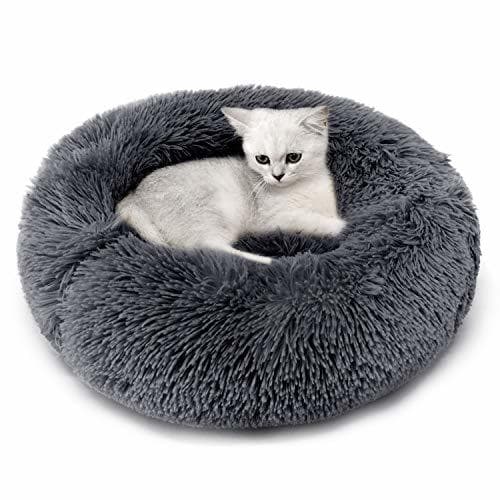 Producto Legendog Mascota Cama Resbalón Prueba Felpa Suave Redondo Gato Dormido Cama Pequeña