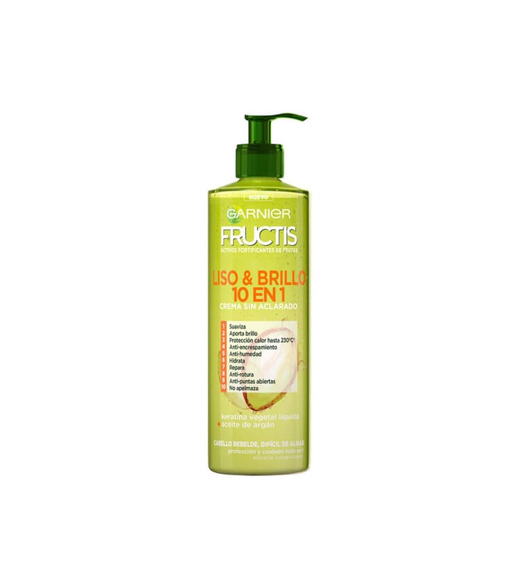 Belleza Garnier Fructis Liso & Brillo 10 en 1 Crema Sin Aclarado para