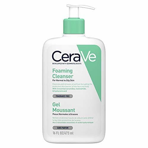 Product CERAVE GEL LIMPIADOR ESPUMOSO PIEL NORMAL GRASA 473ML FRAGANCE FREE