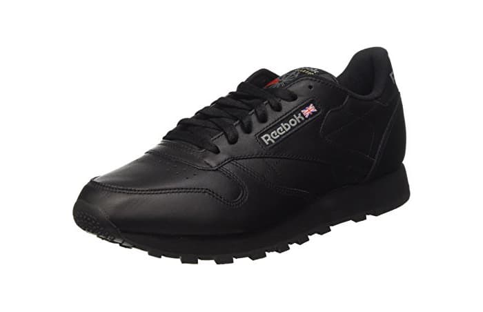 Moda Reebok Classic Leather - Zapatillas de cuero para hombre, color negro