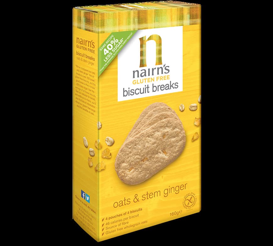 Fashion Nairns Gluten Free Biscuit Breaks Oats & Ginger