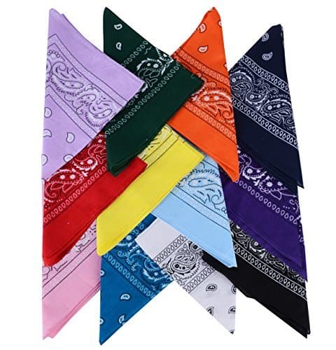 Lugar QUMAO Pañuelos Bandanas de Modelo de Paisley para Cuello/Cabeza Multicolor Múltiple para