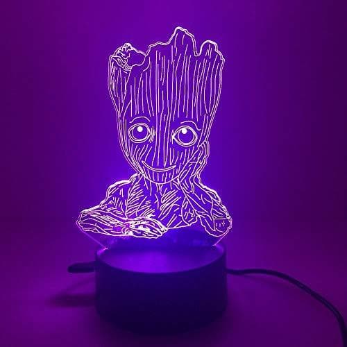 Elemento de la categoría hogar Baby Galaxy Guardian Personaje animado Anime Grot Groot 3D Mesita de noche