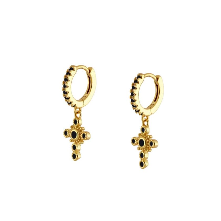 Product Pendientes Agnes Black Gold