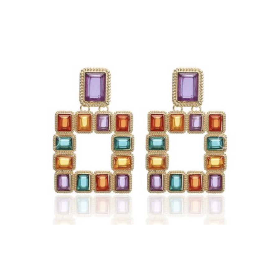 Producto Pendientes Cristales Colores