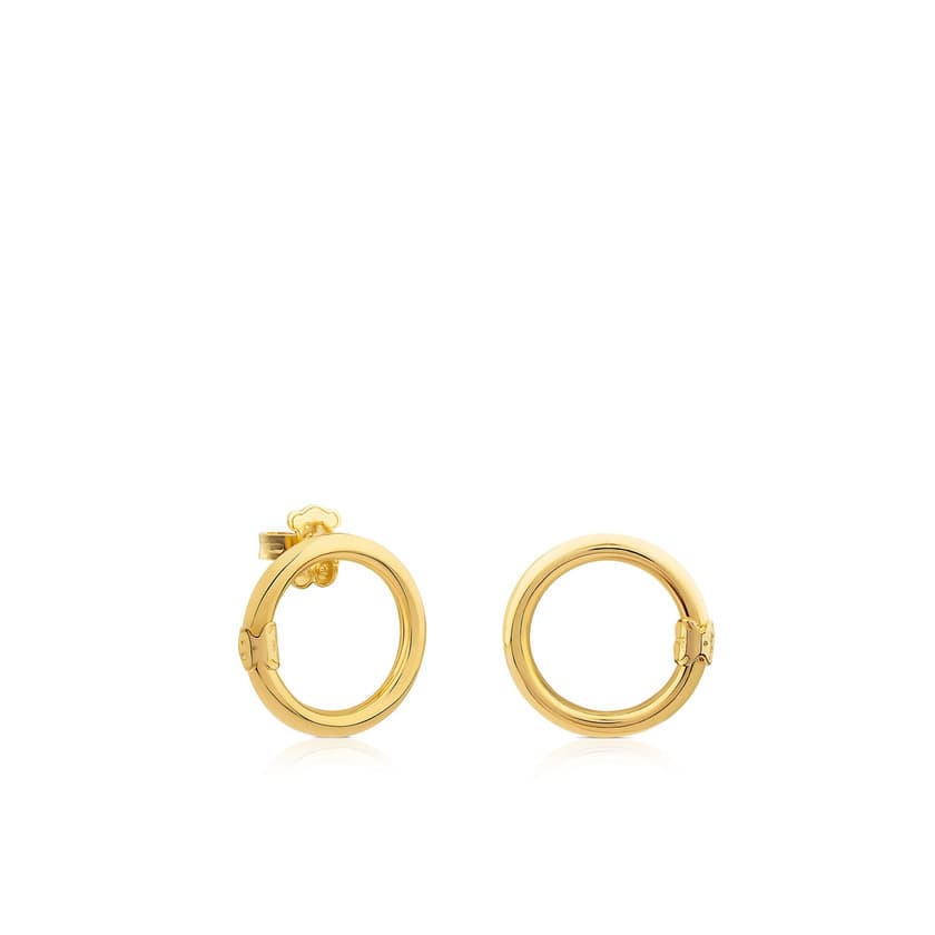 Product TOUS Pendientes HOLD de botón Mujer Plata vermeil 18 kt