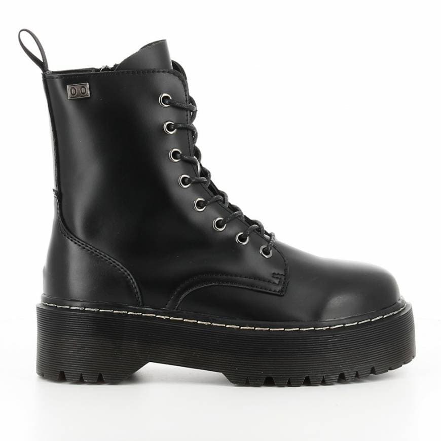 Fashion COOLWAY Abby, Botas Militares para Mujer, Negro