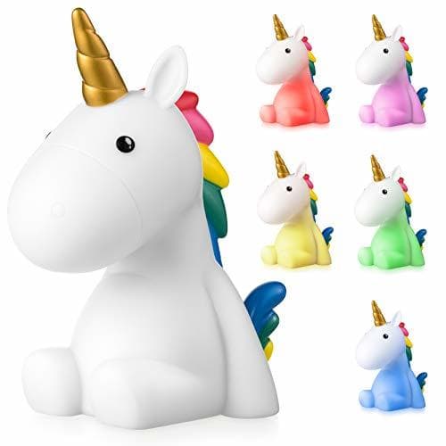 Producto Luz Nocturna Infantil LED Unicornio con la Batería Recargable