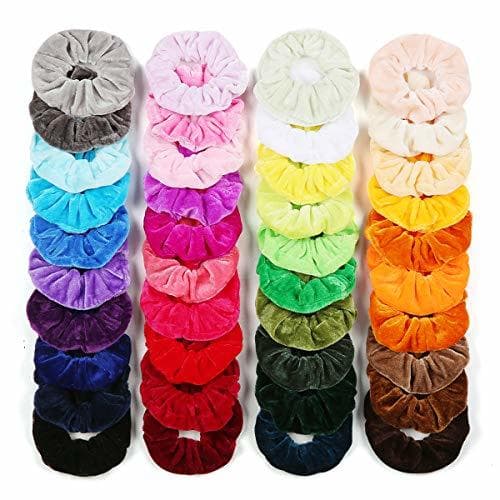 Beauty 40 Colores Velvet Elástico Hair Scrunchies