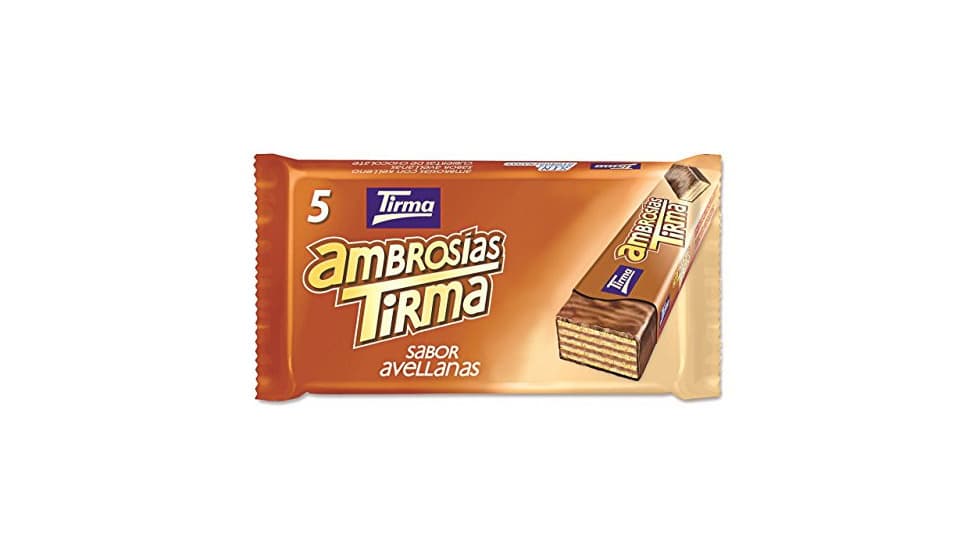 Producto Tirma Ambrosías con Relleno Sabor Avellanas Cubiertas de Chocolate