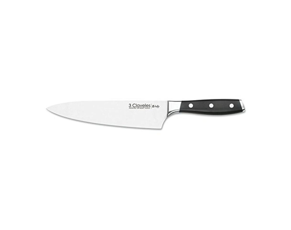 Producto 3 Claveles - Cuchillo Cocinero Forjado, Pulido Mate, Acero Inoxidable, línea Toledo