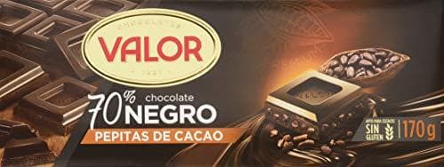 Producto VALOR chocolate negro 70% con pepitas de chocolate tableta 170 gr