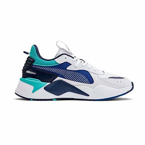 Fashion PUMA RS-X Hard Drive Hombres Blanco Zapatillas-UK 9