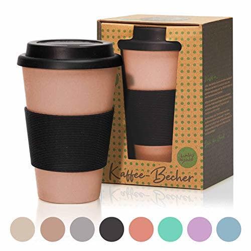 Producto bambuswald© Taza reutilizable de bambú 450 ml | Taza de café para llevar - con