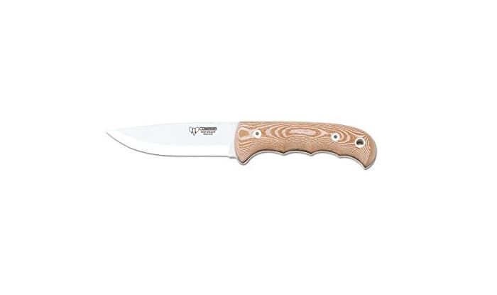 Fitness Cudeman Cuchillo Supervivencia 148-X con Mango micarta marrón Negro, Deportivo, Hoja de