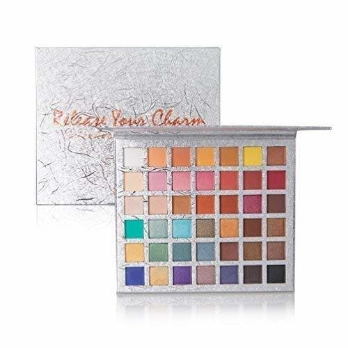 Belleza QIBEST Paleta de sombras de ojos 42 colores sombra de ojos Powder