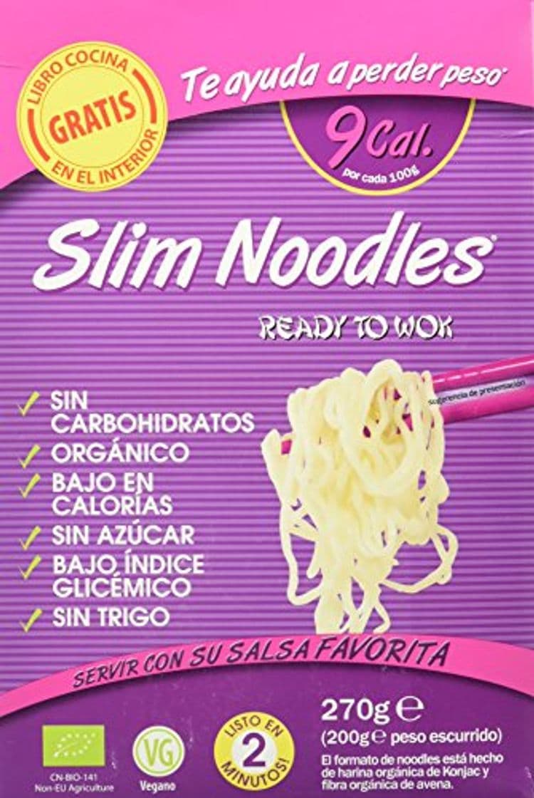 Producto Slim Pasta Noodles Harina Orgánica de Konjac, 5 Paquetes de 270 gr