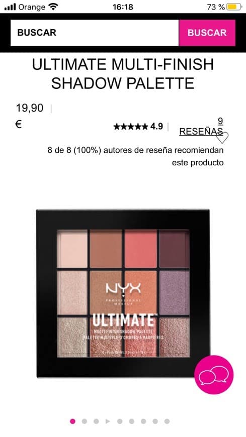 Moda Paleta Ultimate multi finish de Nyx