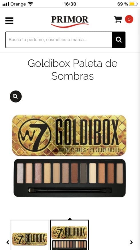 Moda Paleta Goldibox de W7