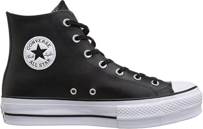 Moda Converse Chuck Taylor CTAS Lift Clean Hi, Zapatillas Altas para Mujer, Negro