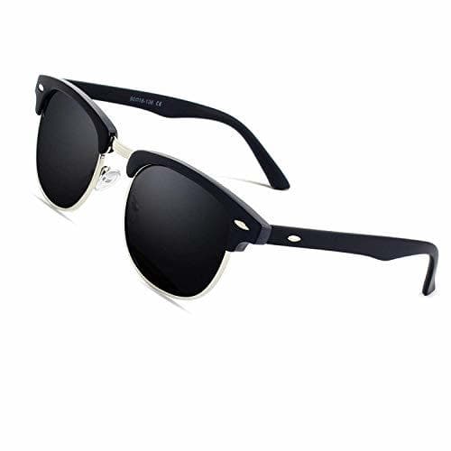 Moda CGID Gafas de sol polarizadas retro medio marco clásico para Hombre y