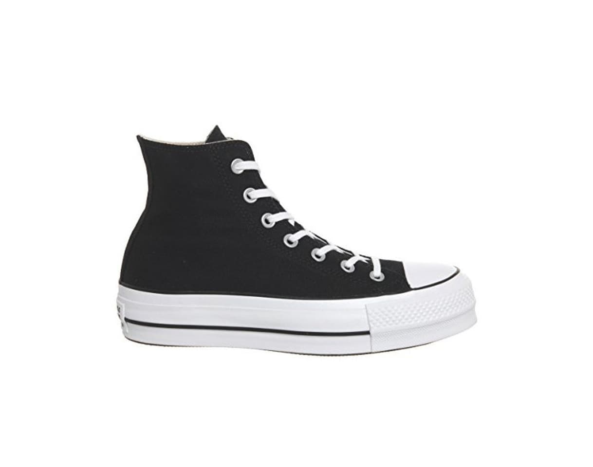 Moda Converse Chuck Taylor CTAS Lift Hi, Zapatillas para Mujer, Negro