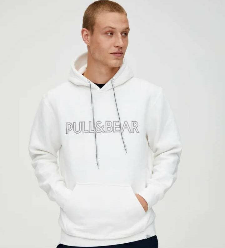 Fashion SUDADERA BLANCA PULL AND BEAR