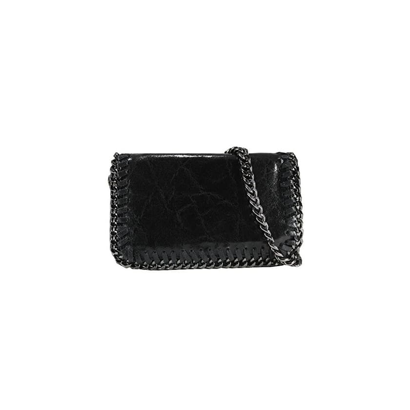 Product FERETI bolso negro de cuero bandolera con cadena