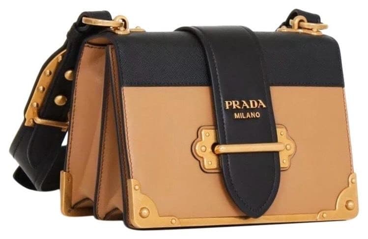 Fashion Prada Cahier Leather Shoulder Bag