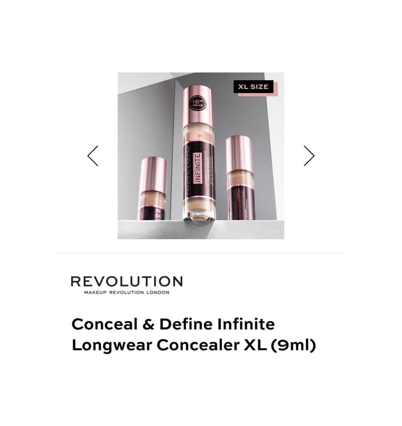 Producto Conceal & Define Infinite Longwear Concealer XL (9ml)