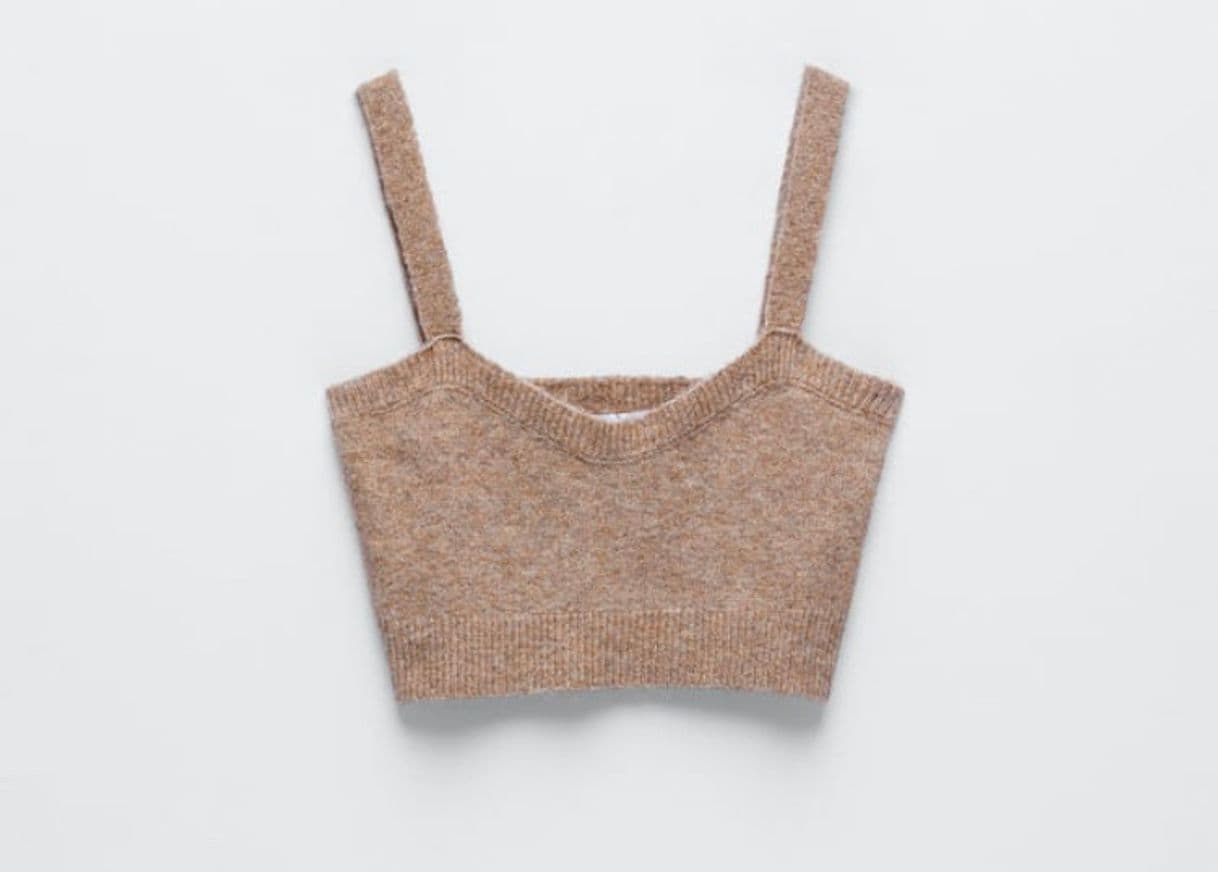 Moda Crop top com lã